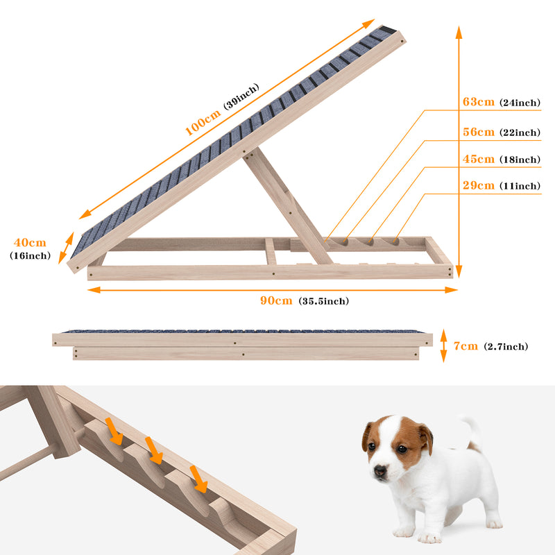 Advwin Pet Ramp Dog Stairs 4 Level 100cm