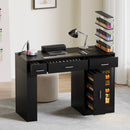 Advwin Manicure Table w/Glass Top Drawer Dust Collector