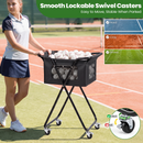 Advwin Foldable Tennis Pickleball Cart w/ Removable Ball Bag