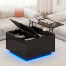 Advwin High Gloss Lift Top Coffee Table with LED