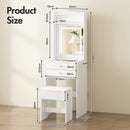 Advwin Dressing Table Stool Set Glass Desktop (Pre-Order)