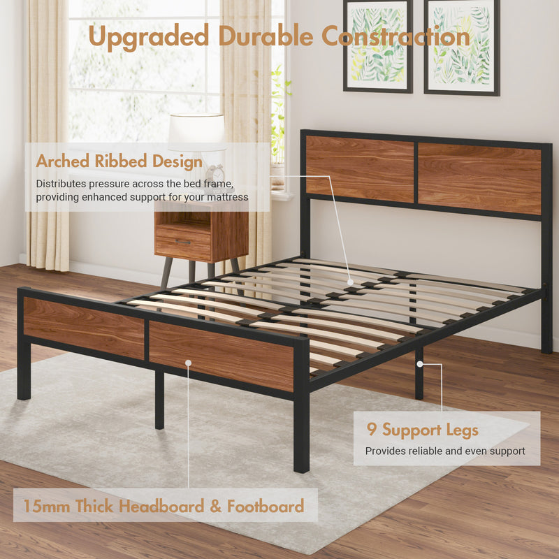 Advwin Bed Frame S/D/Q Bed Frame with Headboard