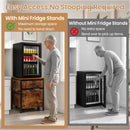 Advwin Mini Fridge Stand w/ 2 Drawers & Power Outlet