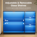 Advwin Glass Display Cabinet w/ 3-Color Sensor LED Light