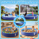 Advwin 63inch Foldable Dog Pool with Sprinkler