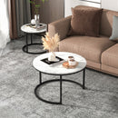 Advwin Nesting Coffee Table Set of 2 Marble Effect (Pre-Order)