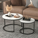 Advwin Nesting Coffee Table Set of 2 Marble Effect (Pre-Order)