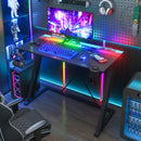 Advwin Gaming Desk Built-in LED Lights & Power Outlets