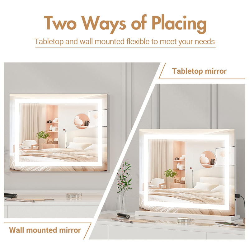 Advwin Makeup Mirror with LED Lights 58x46cm