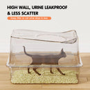 Advwin Stainless Steel Cat Litter Box Large Top Entry