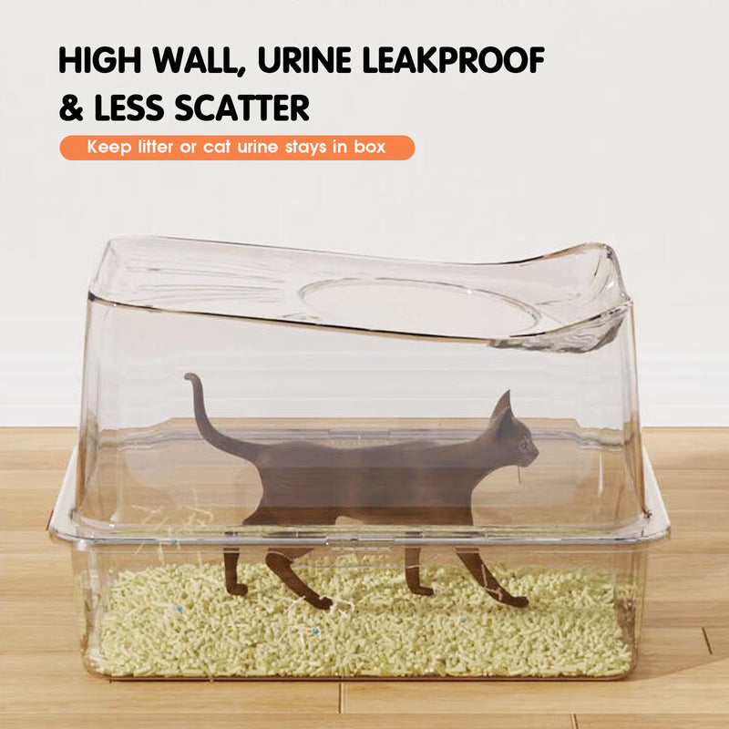 Advwin Stainless Steel Cat Litter Box Large Top Entry