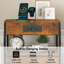 Advwin Bedside Table w/ Charging & 3 Drawers