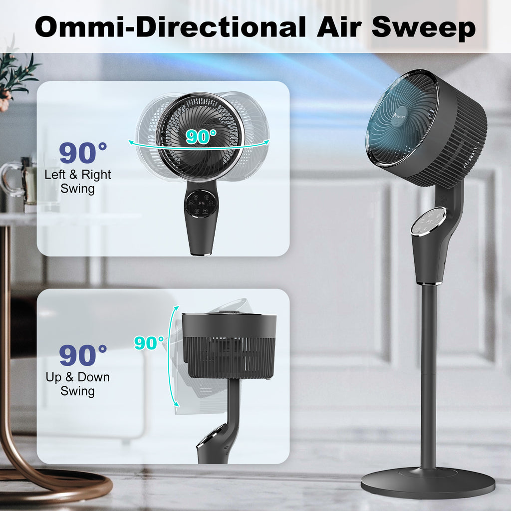 Advwin Fans Advwin Portable Pedestal Fan Air Circulator Fan