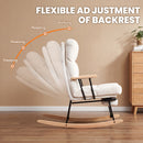 Advwin Rocking Chair with Footrest High Back Armchair