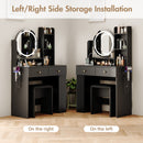 Advwin Makeup Vanity Desk with LED Round Mirror