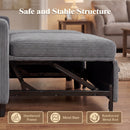 Advwin L Shaped Sectional Sofa Bed w/ Storage Chaise