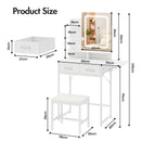 Advwin Expandable Vanity Desk Stool Set