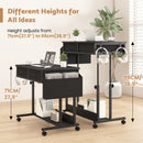 Advwin Portable Rolling Standing Desk Adjustable Height