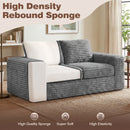 Advwin 162cm Loveseat Floor Sofa Corduroy Boneless Couch