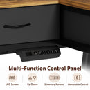 Advwin L Shaped Electric Standing Desk w/ Charging Station