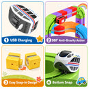 Advwin 121PCS Kids DIY Electric Track Car Building STEM Toy