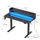 Advwin LED RGB Light Electric Standing Desk Black