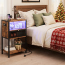 Advwin LED Bedside Table with Charging Station