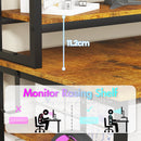 Advwin Gaming Desk with LED Lights & Power Outlets 165cm