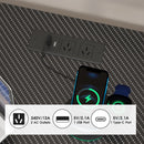 Advwin 236cm 2 Person LED Computer Desks w/ Power Outlets