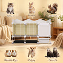 Advwin Indoor Cat Cage with Pull-Out Litter Box & Trays