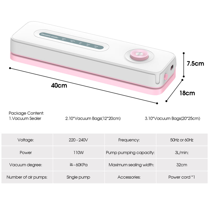 Advwin Vacuum Sealer Machine with 20 Vacuum Bags