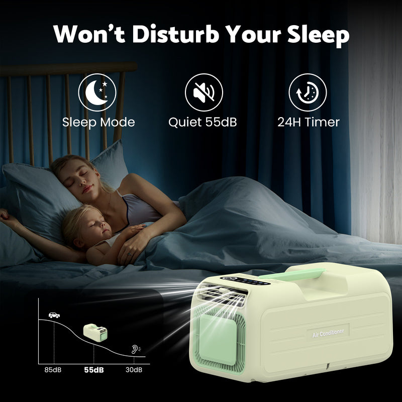 Advwin Portable Air Conditioner 1400W/4800BTU Green