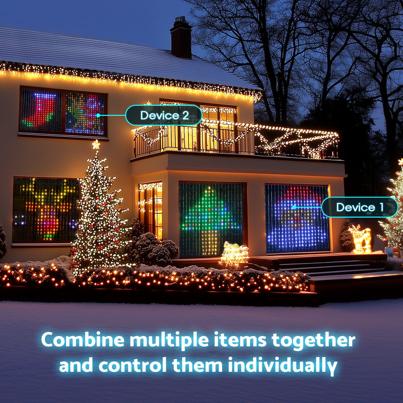 Advwin Curtain Lights 2m x 2m Smart 400 LED String Lights