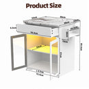 Advwin Kitchen Island Cart on Wheels w/ Power Outlet & LED