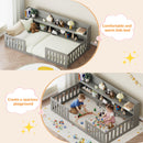 Advwin Wood Kids Bed Frame with bookcase