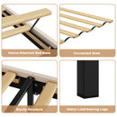 Advwin LED Velvet Bed Frame w/ Adjustable Headboard King Single