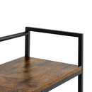 Advwin 3-Tier Desktop Organizer with Hooks Rustic Brown