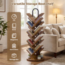 Advwin 16-Tier Tree Rotating Bookshelf for Small Spaces