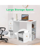 Advwin Office Desk Computer Desk with Drawers Cabinet
