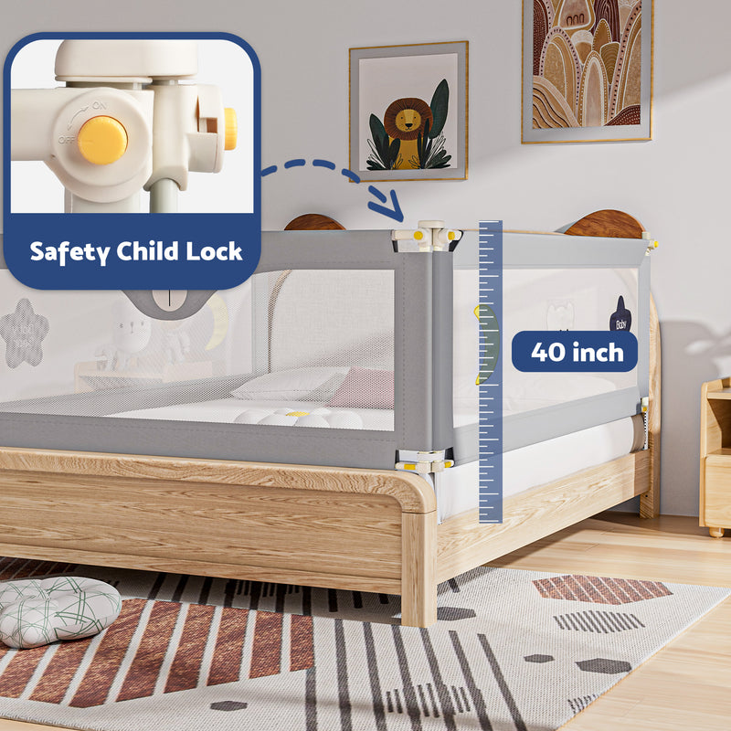 Safety Baby Rails Advwin 3pcs Toddler Bed Rails Kids Side Safety Guard