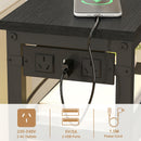 Advwin LED Bedside Table w/ AC Outlets and USB Ports