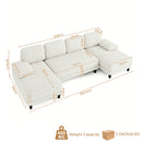 Advwin Sectiona Sofa 4-Seater U Shape Couch