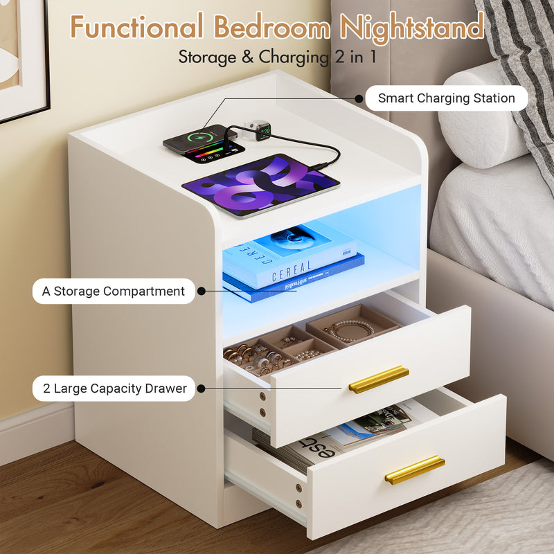 Advwin Bedside Table with Human Induction Night(Pre_Order)