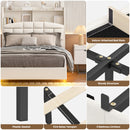 Advwin King Single Velvet Floating Bed Frame