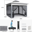 Advwin Pop-up Folding 3.3 * 3.3m Gazebo Marquee