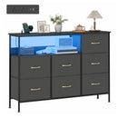 Advwin Chest of 7 Drawers Storage Cabinet with Open Shelf