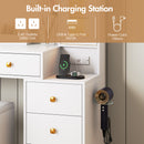 Advwin Dressing Table LED Makeup Mirror Stool Set