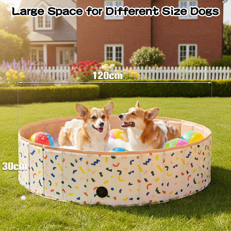 Advwin Foldable Dog Swimming Pool 120cm for Pets