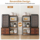 Advwin Mini Fridge Stand w/ Power Outlet & Storage