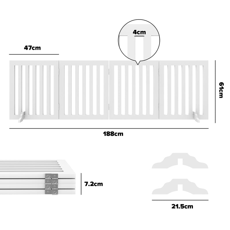 Advwin Wooden Pet Gate Dog Fence